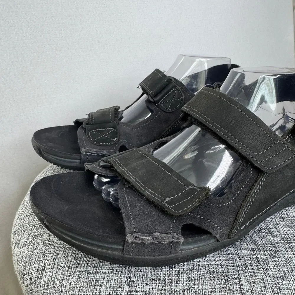 Merrell Black Leather Performance Sport Hiking Sandals Men’s Size 10